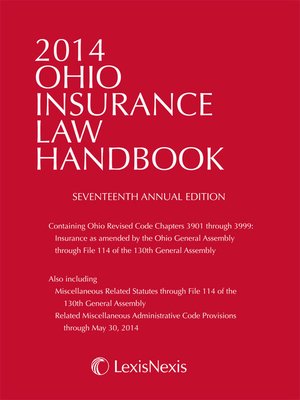 cover image of 2014 Ohio Insurance Law Handbook